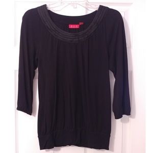 Flowy Black Long Sleeved Blouse ELLE size XS